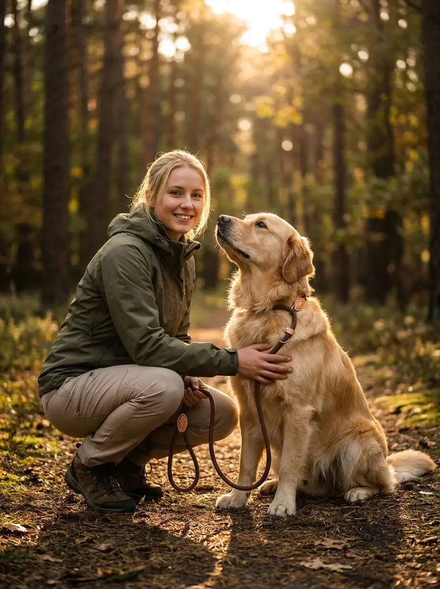 Laisse corde nylon — Confort et contrôle pour grands chiens